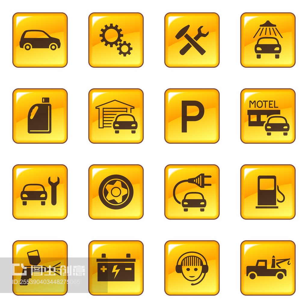 汽車服務(wù)和修理圖標(biāo)Car service and repair icons